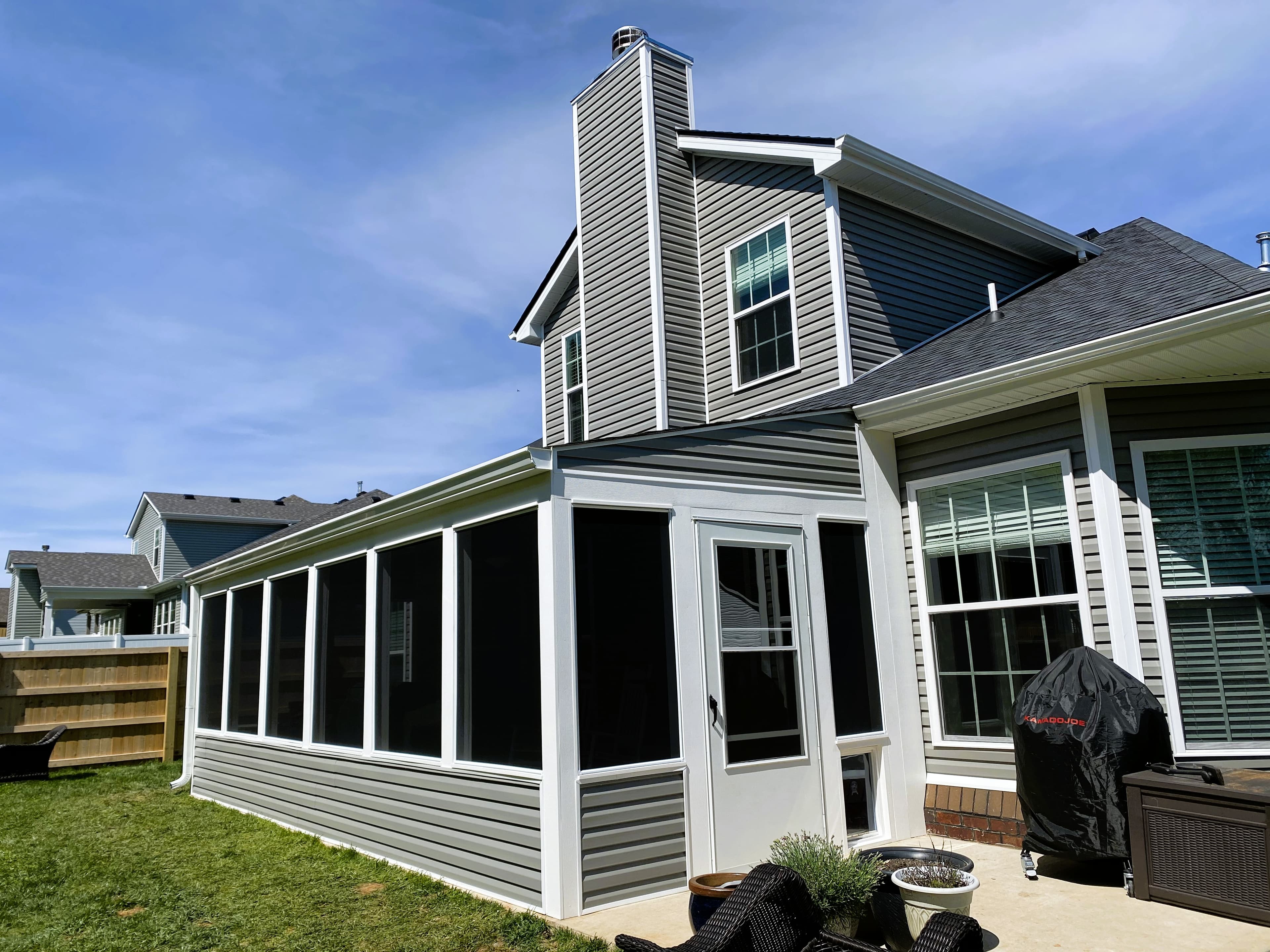 Clarence deck side view showing structural design